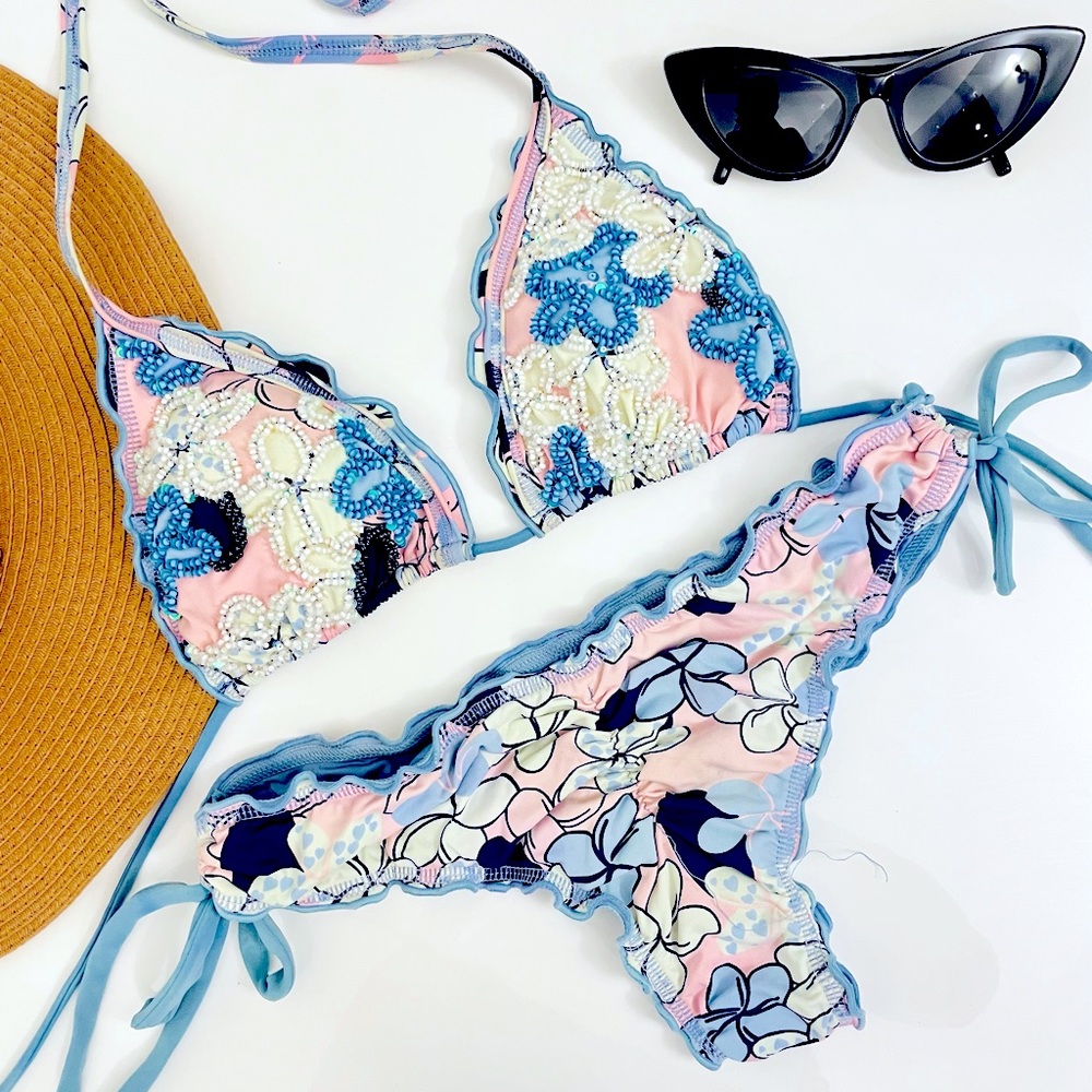 Beautiful handmade beaded bikini S
